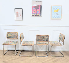 4 chaises B32 en tissus