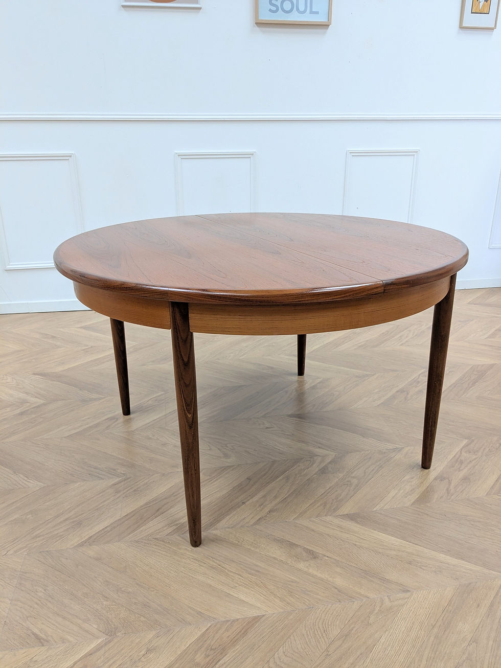Miniature : Table G Plan Teck Scandinave Extensible