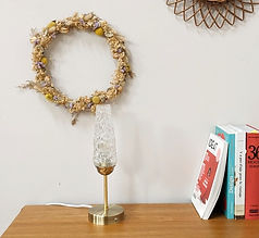 Lampe de chevet en verre vintage