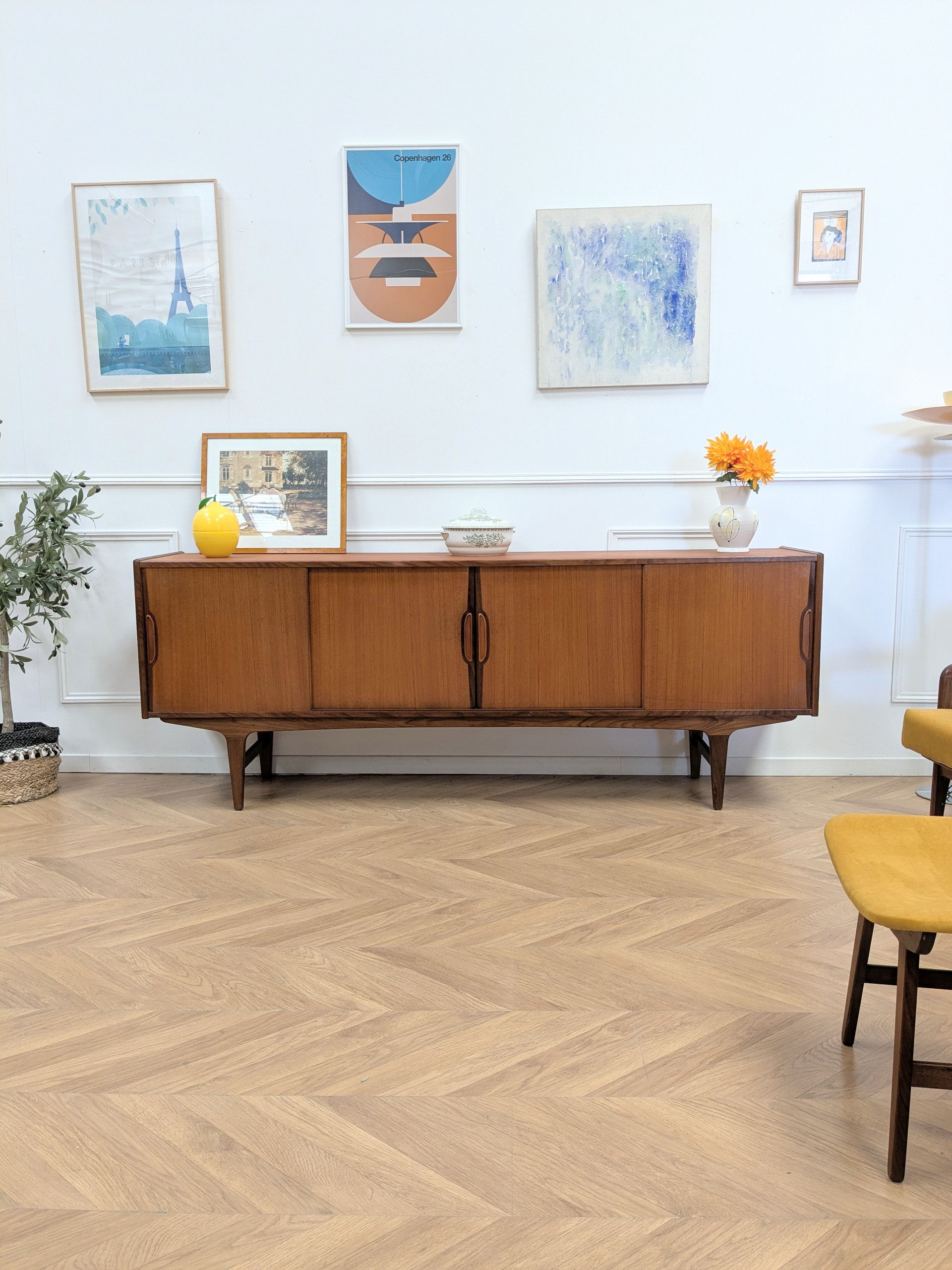 Enfilade Teck Børge Seindal Années 60