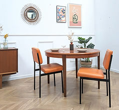 Chaises industrielle orange