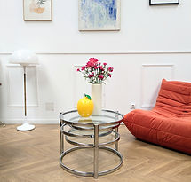 Table basse chromée