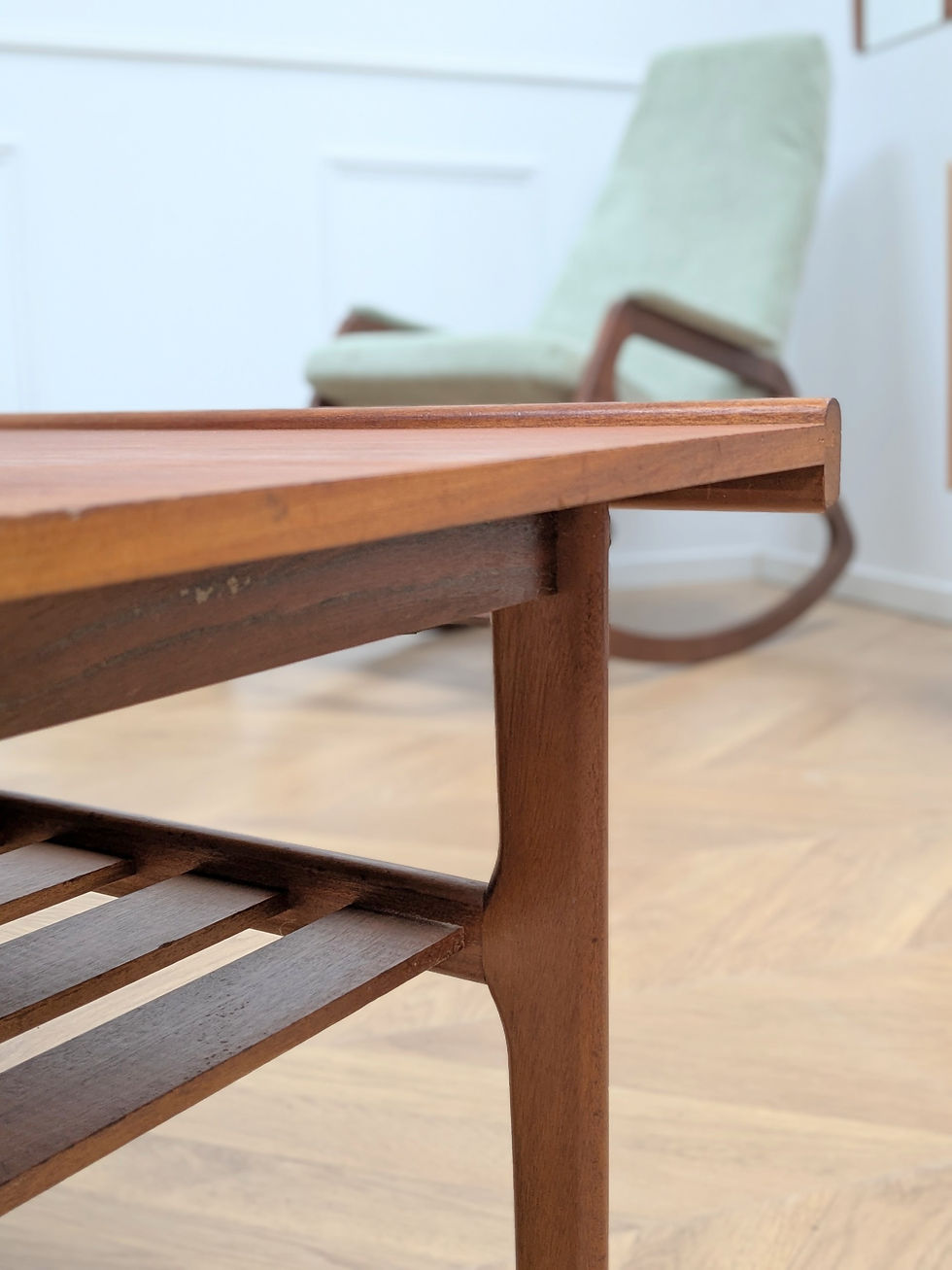 Miniature : Table Basse Design Myer en Teck, Années 60
