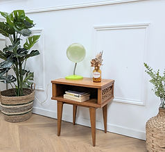 Table de chevet en rotin