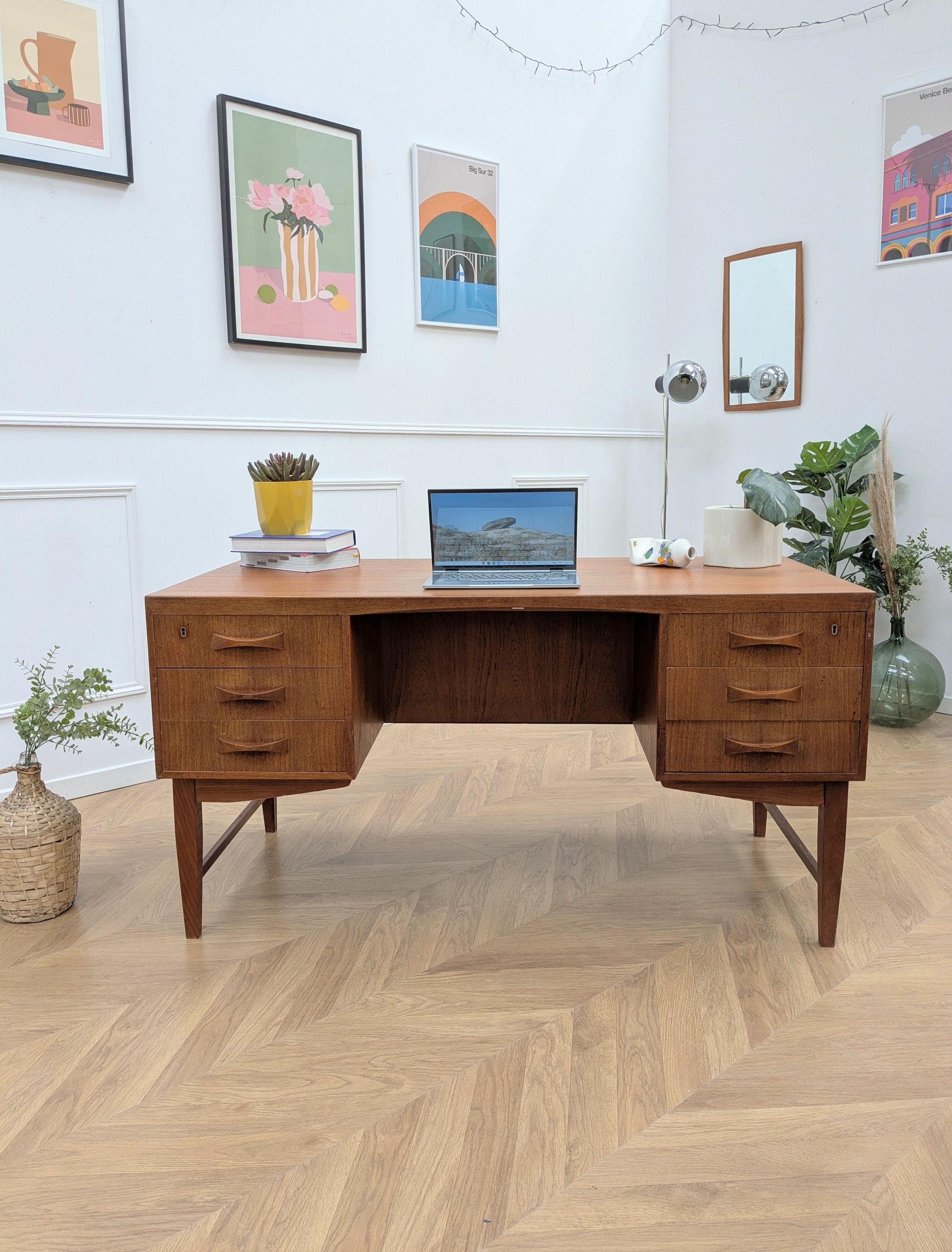 Bureau scandinave en teck édité par Clausen & Søn, design danois des années 60