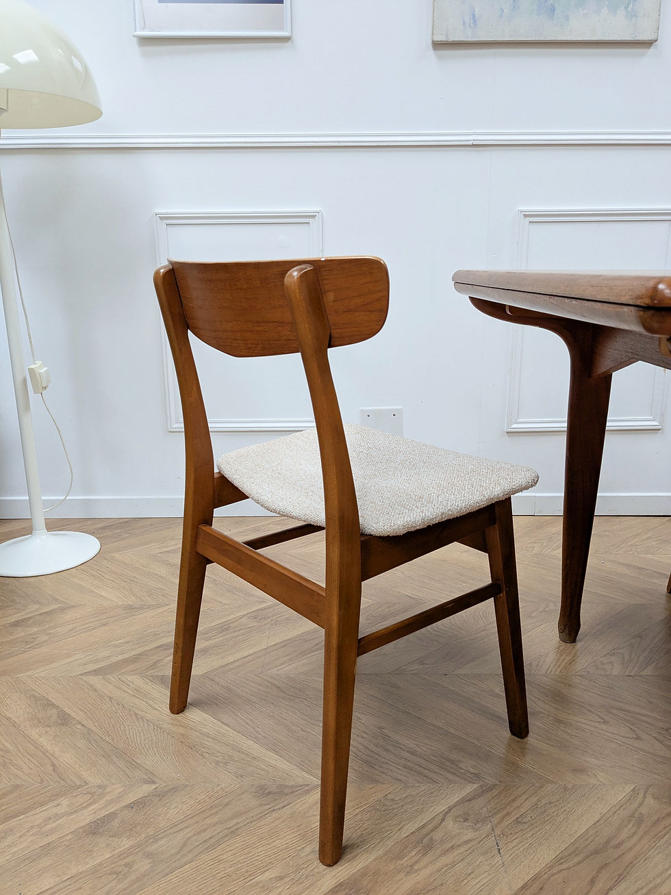 Miniature : 4 Chaises en teck clair