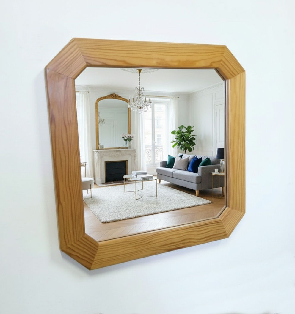 Miroir vintage en pin