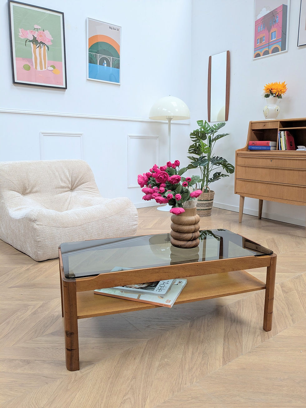 Miniature : Table Basse Myer Teck Vintage Années 60