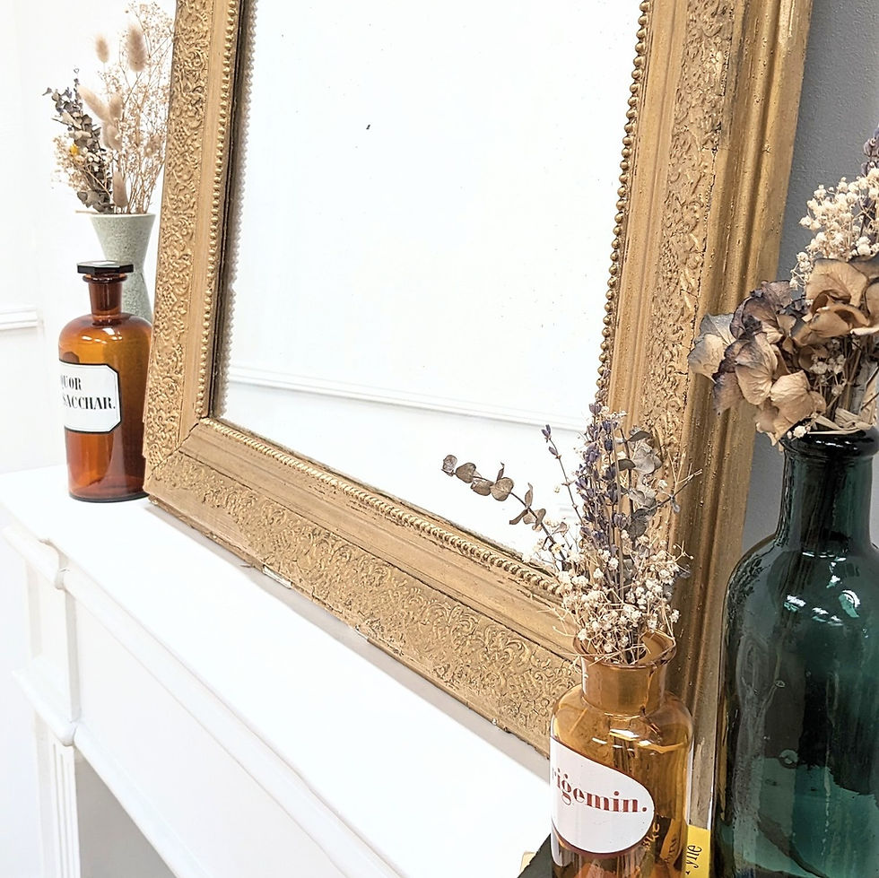 Miniature : Miroir ancien Louis Philippe