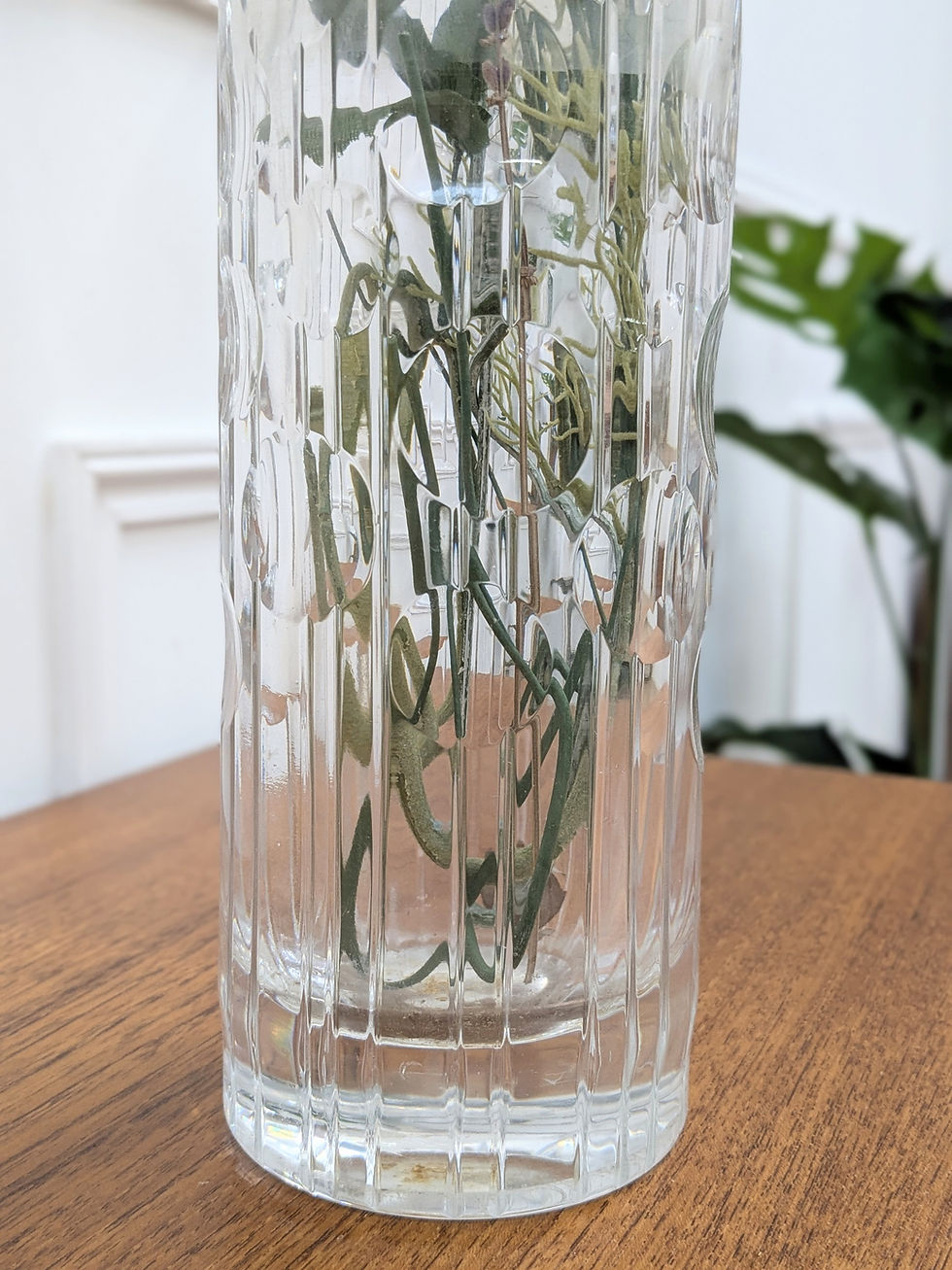 Vase Vintage Verre Transparent Années 60
