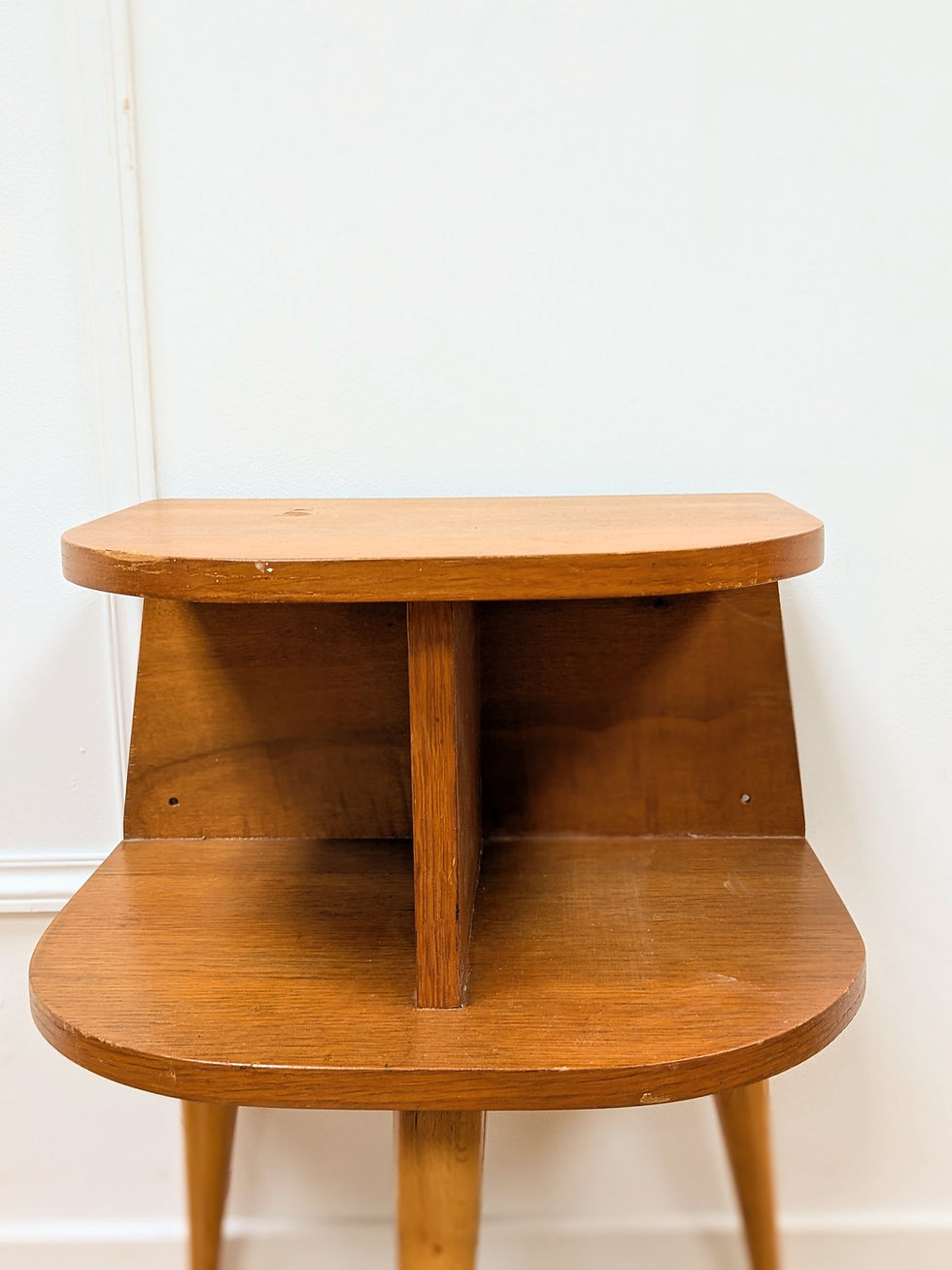 Miniature : Table de chevet pied compas en chêne