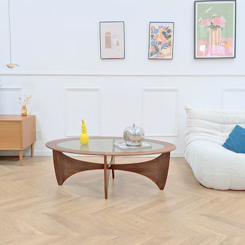 Table basse vintage scandinave en teck