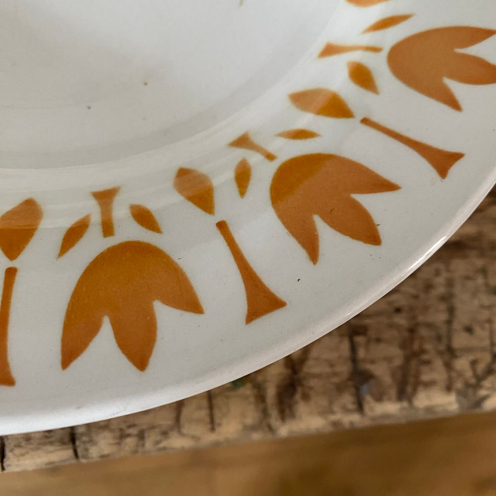 Miniature : 3 assiettes vintage orange
