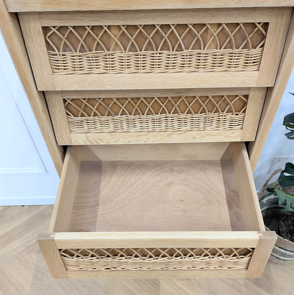 Miniature : Chiffonnier vintage rotin