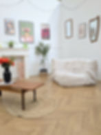 Togo angle en velours crème