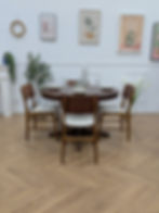 Table ronde vintage DLG baumann