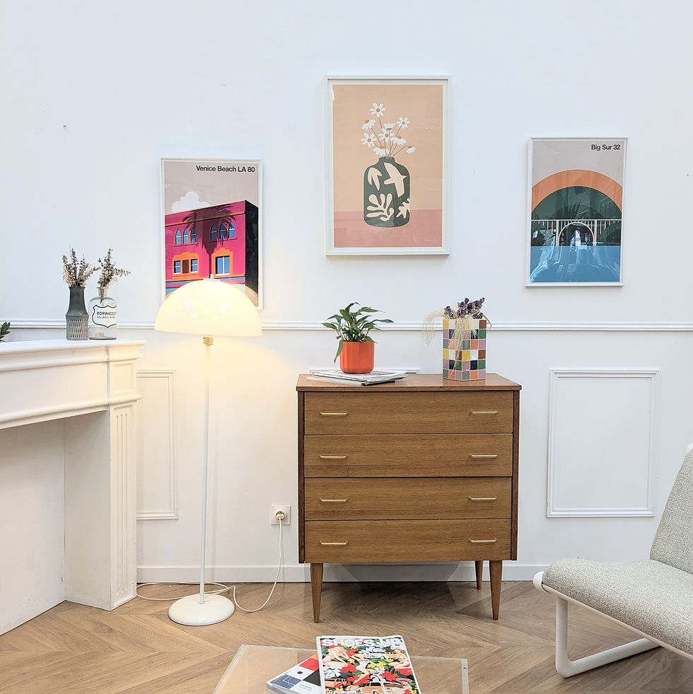 Miniature : Commode Vintage pied compas