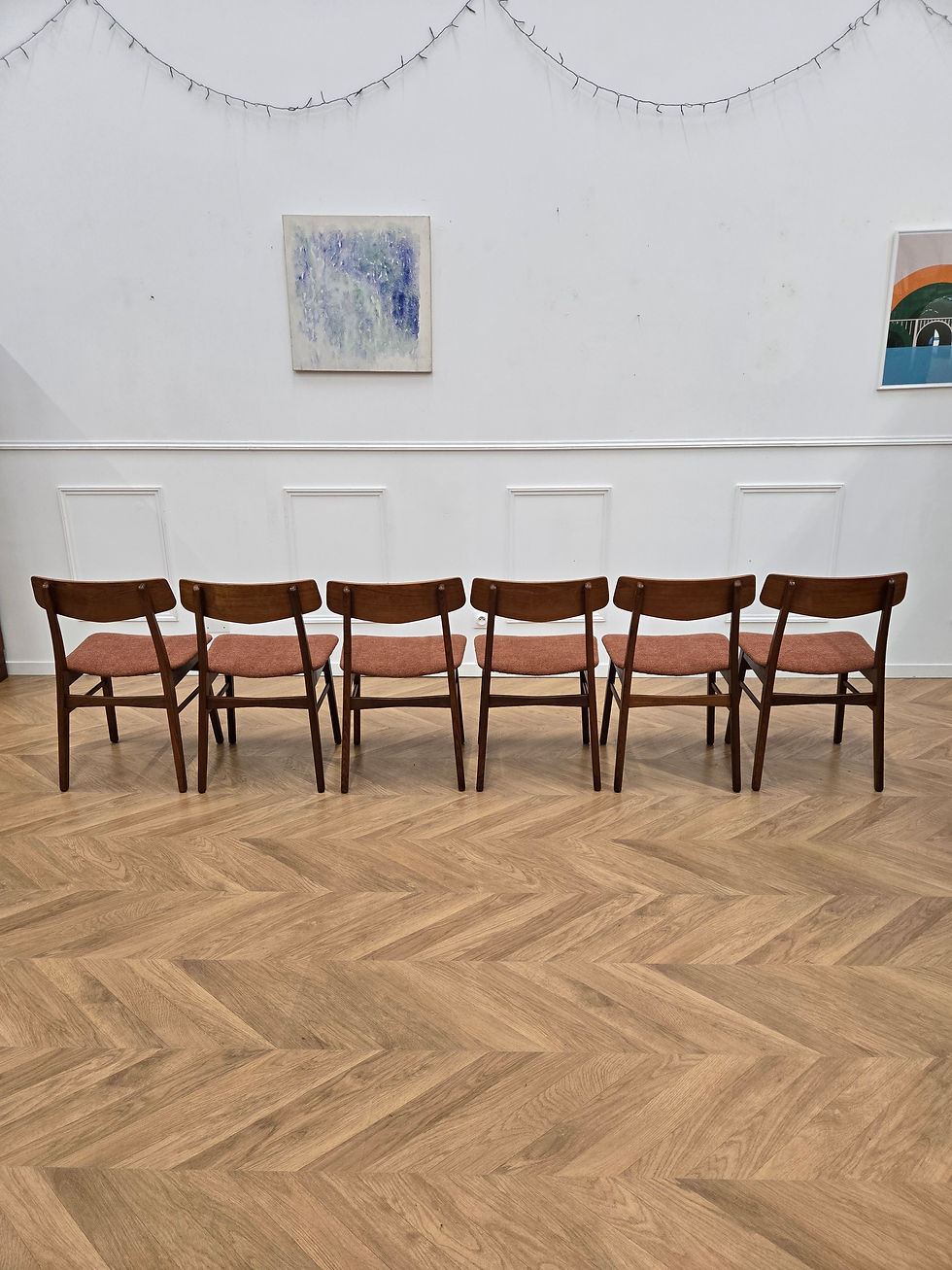 Thumbnail: 6 teak chairs