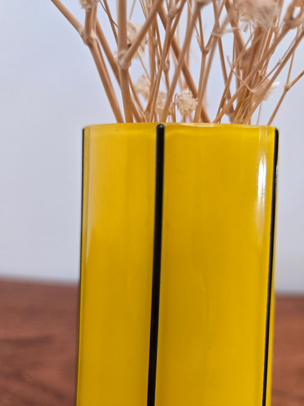 Vase jaune années 70