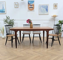 Table Manger Scandinave Teck extensible 60's