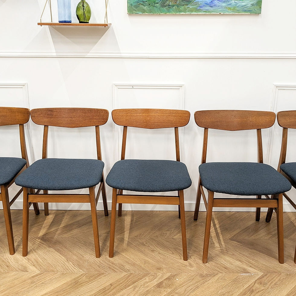 Thumbnail: 4 Antique Scandinavian Chairs