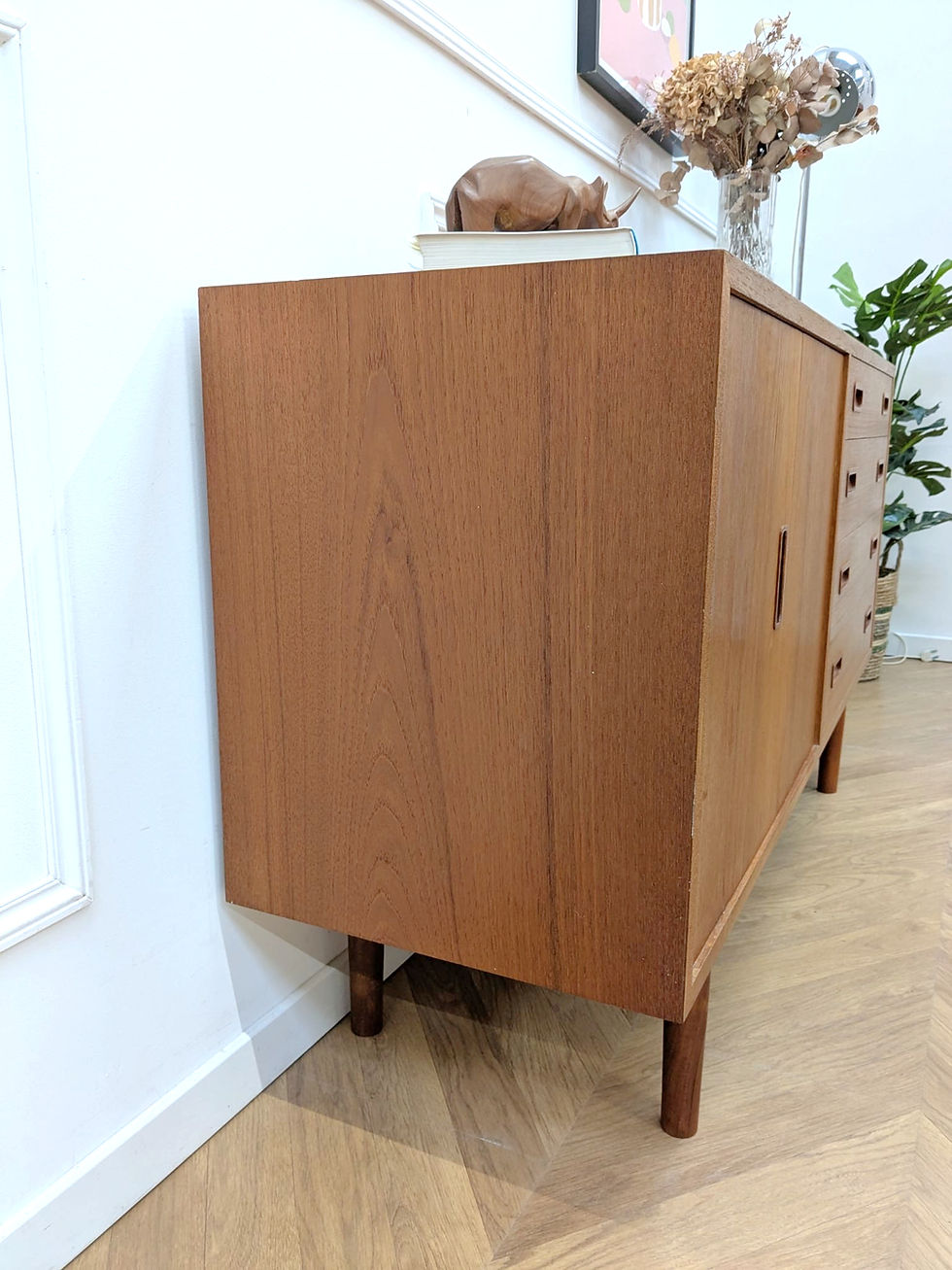 Miniature : Petite enfilade vintage scandinave 4 tiroirs mid-century