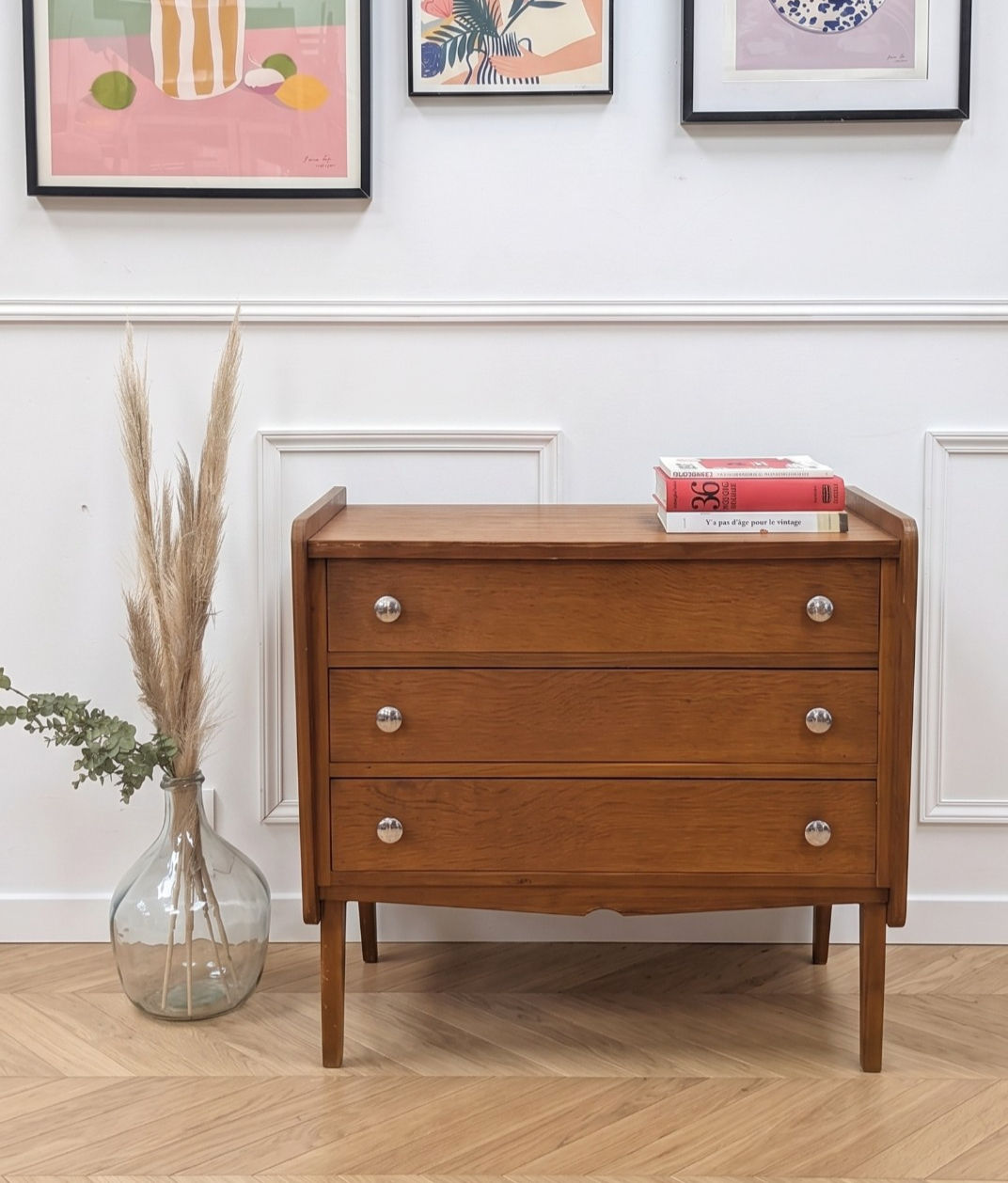 Commode vintage années 60 – 3 tiroirs