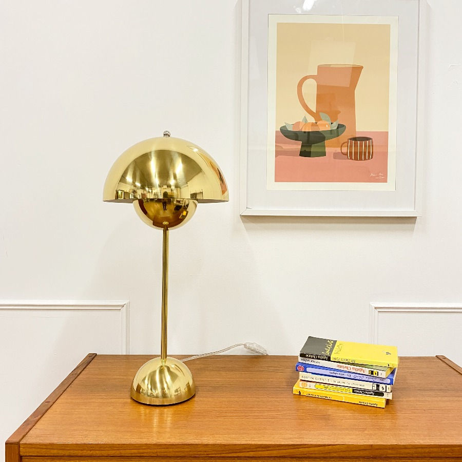 Lampe Flowerpot dorée