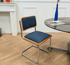 Chaise B32 tissu Bleu