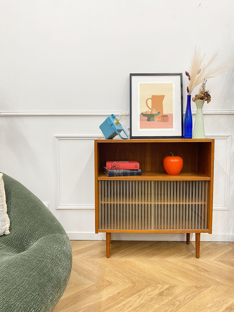 vitrine scandinave en teck