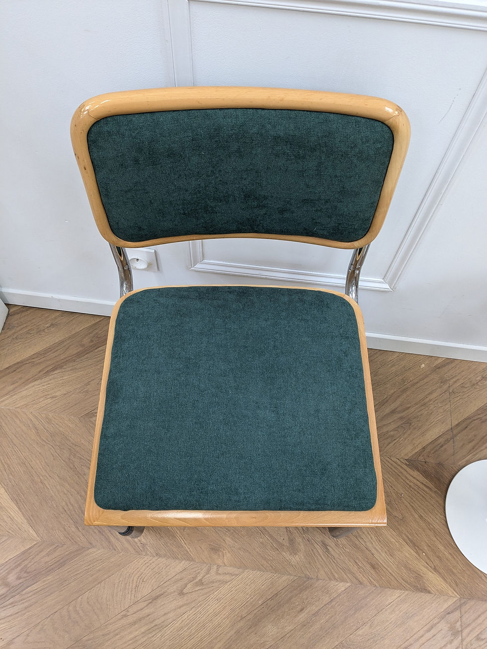 Miniature : 6 Chaises B32 retapissées vert