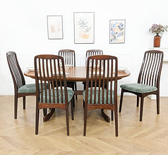 6 chaises vintage en palissandre
