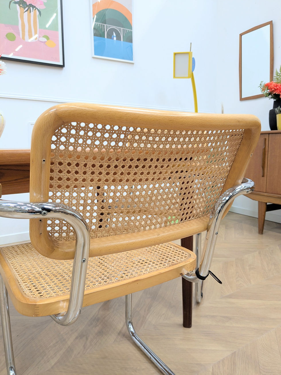 Miniature : 1 Chaise B32 en cannage
