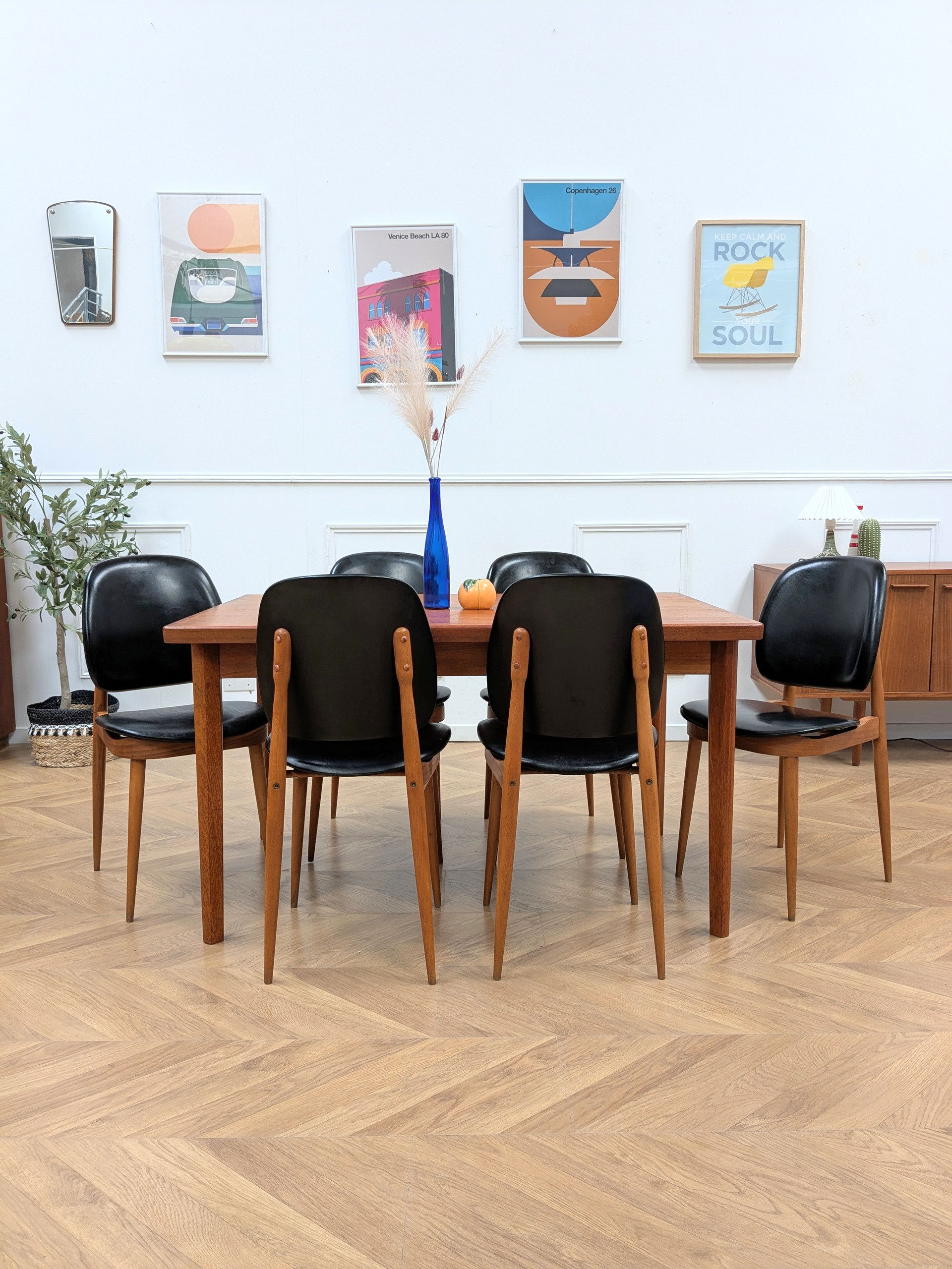 Lot 6 Chaises Vintage Pégase Pierre Guariche