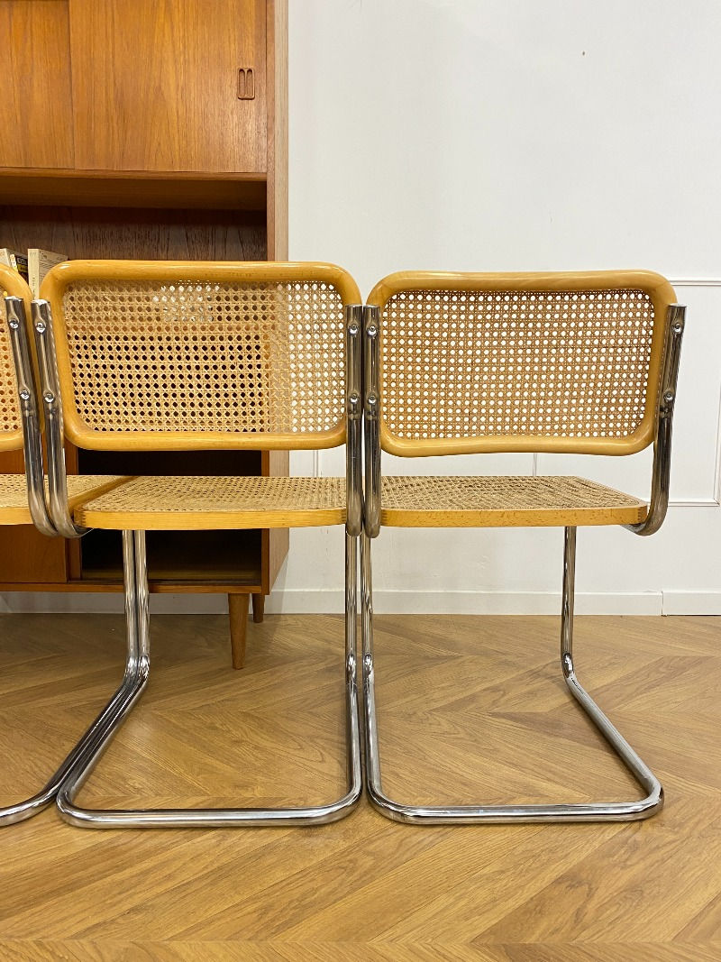 Miniature : Chaises vintage Cesca B32 par Marcel Breuer en cannage
