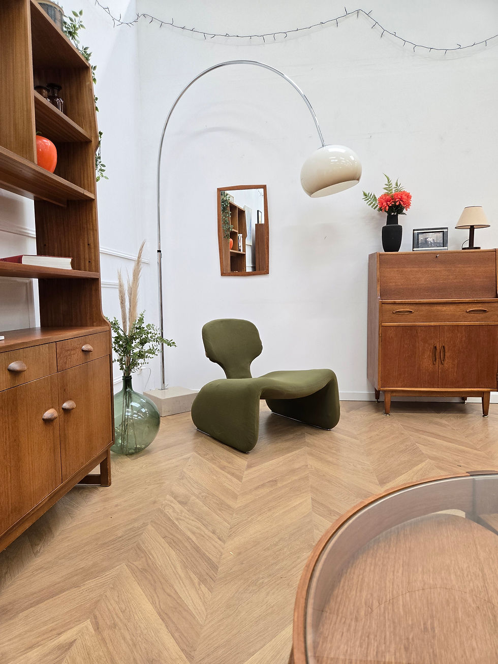 Miniature : Fauteuil design Djinn par Olivier mourgue couleur kaki