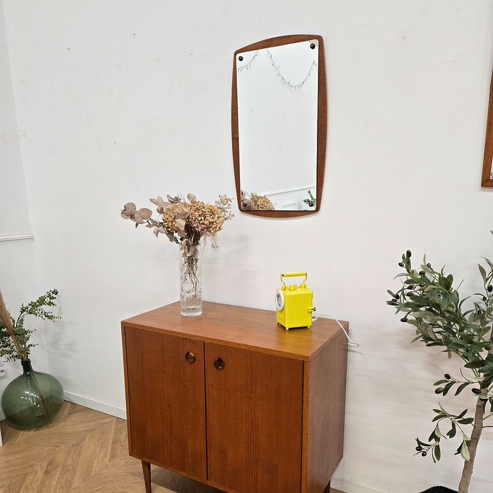 Miniature : Miroir en teck de seconde main