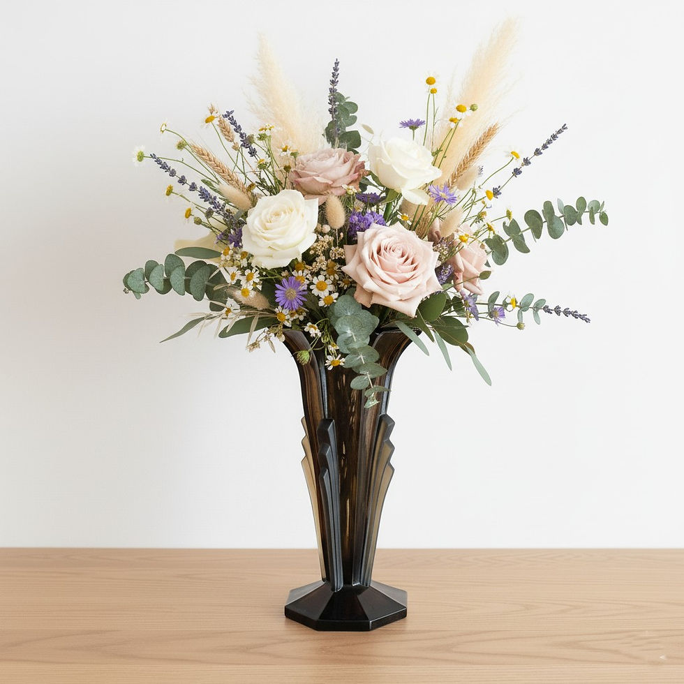 Vase ancien art déco noir