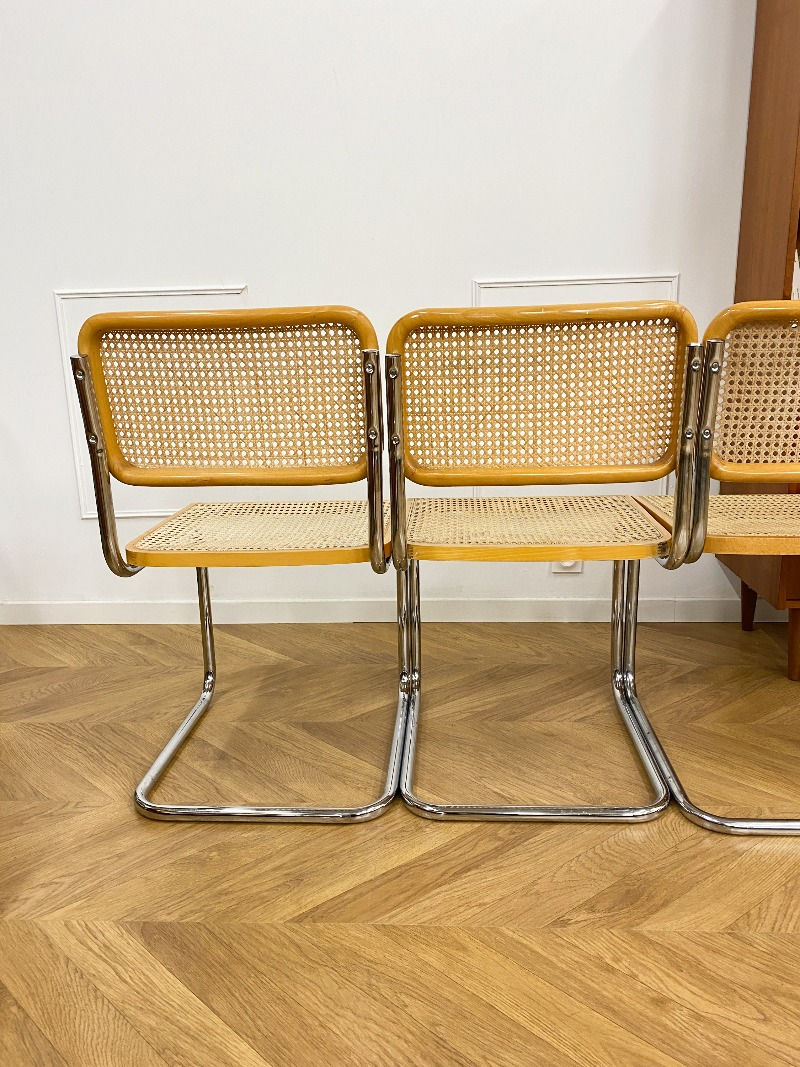 Miniature : Chaises vintage Cesca B32 par Marcel Breuer en cannage
