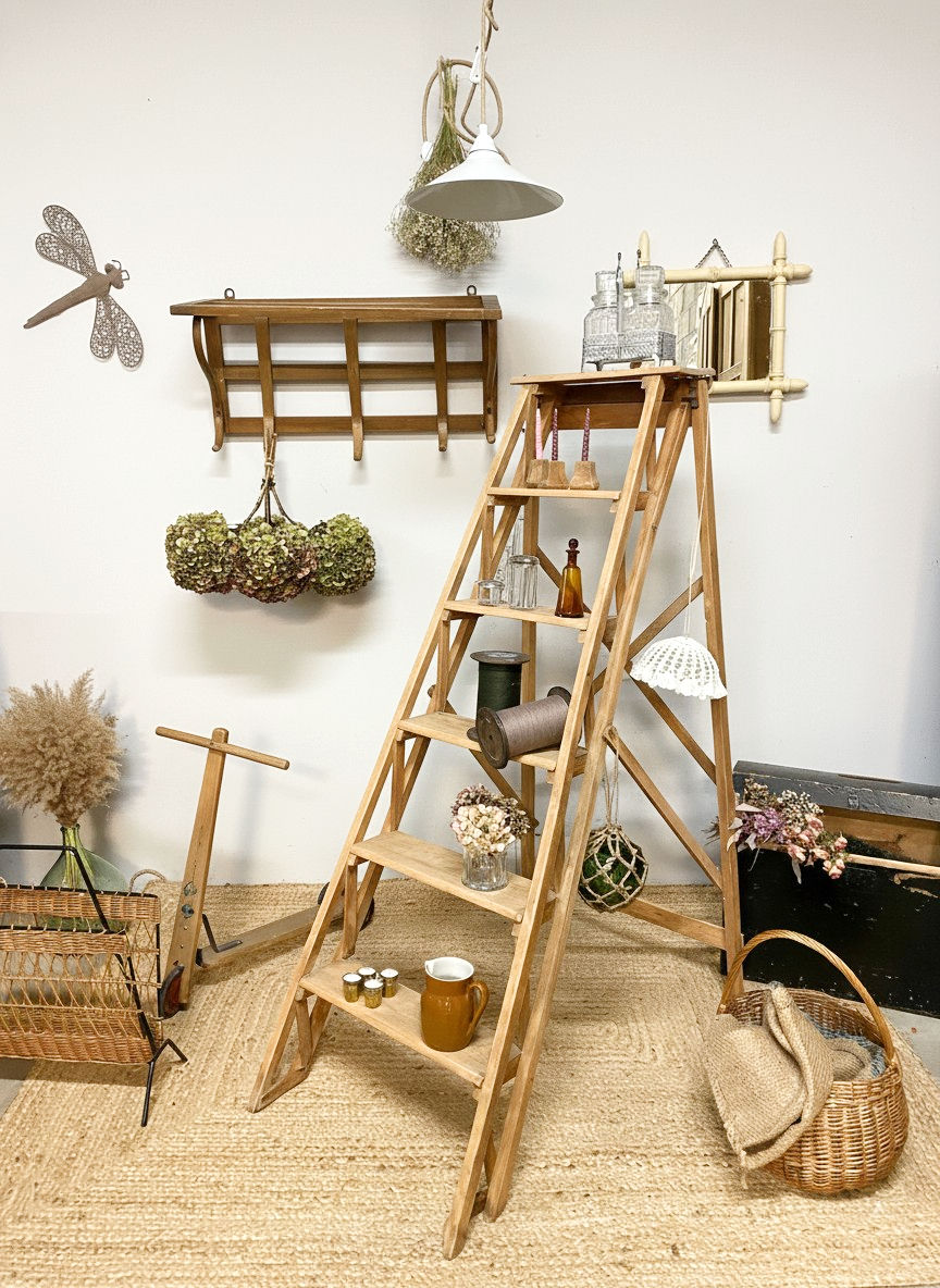 Escabeau ancien en bois