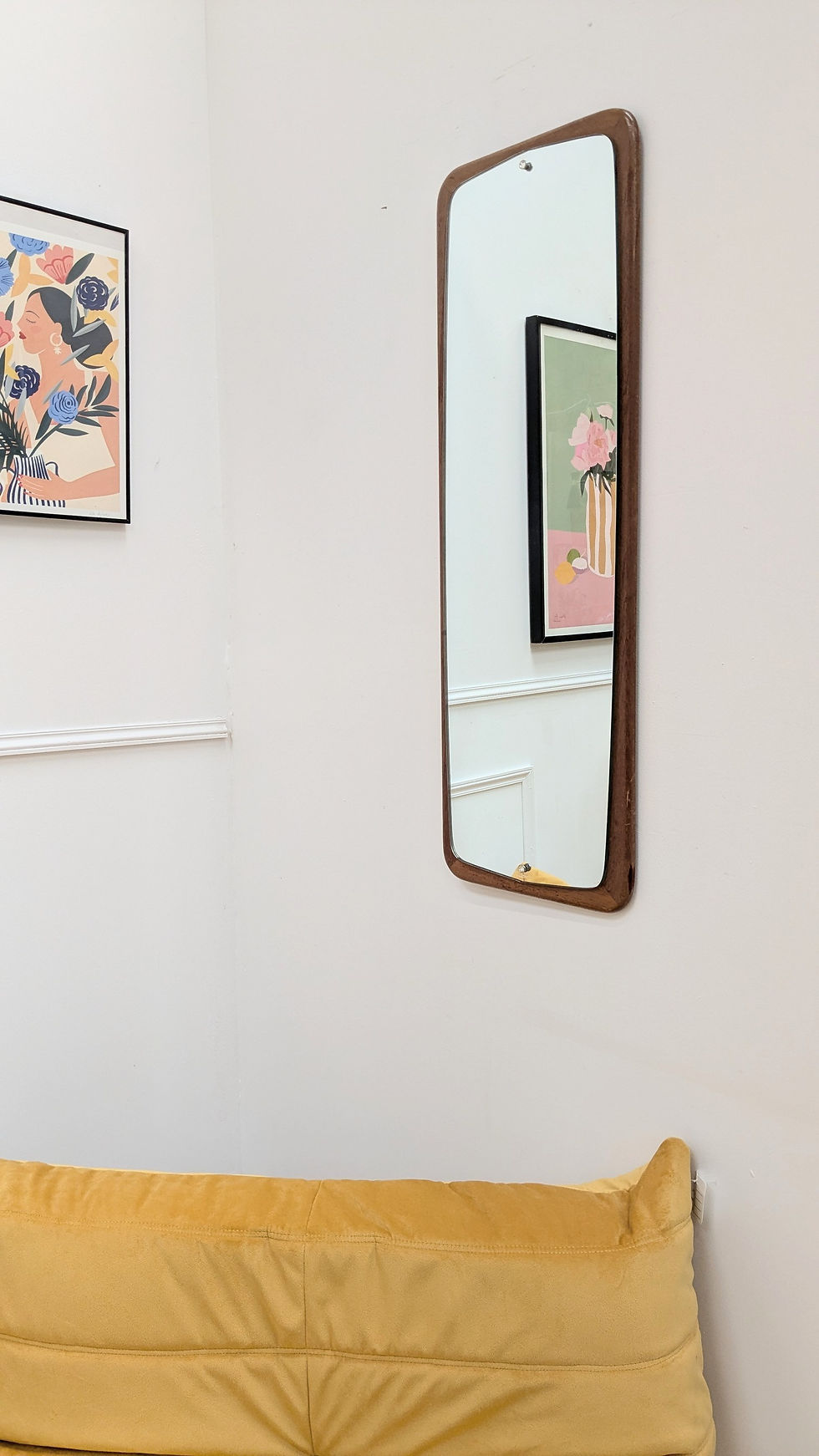 Miniature : Miroir vintage scandinave en teck
