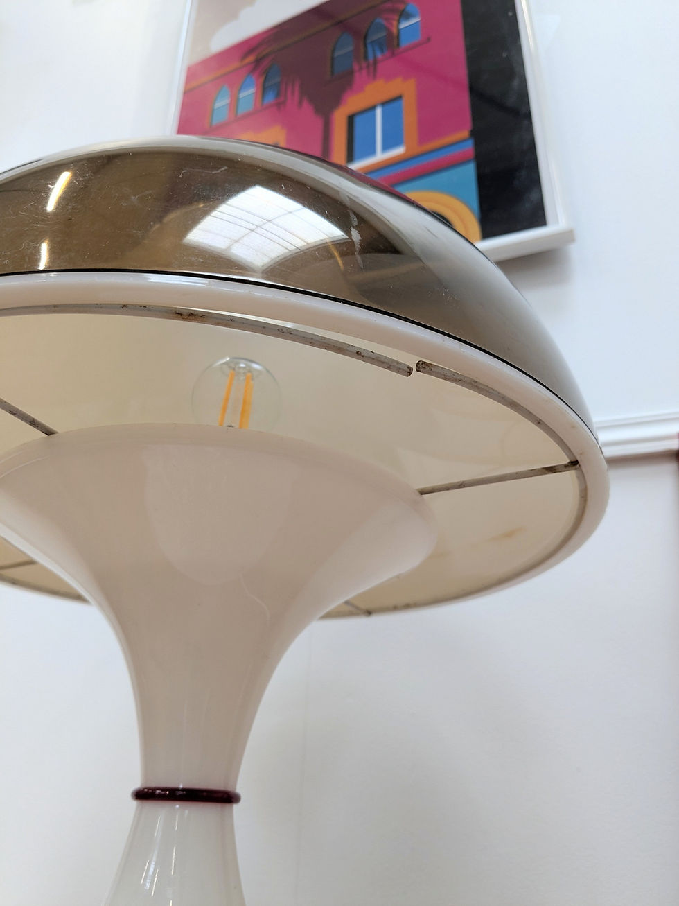 Miniature : Lampe à poser des années 70 spage age dans le style de la Panthella.