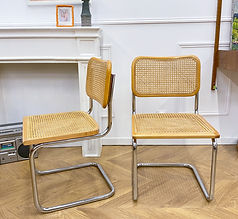 2 chaises B32 structure métal chromé