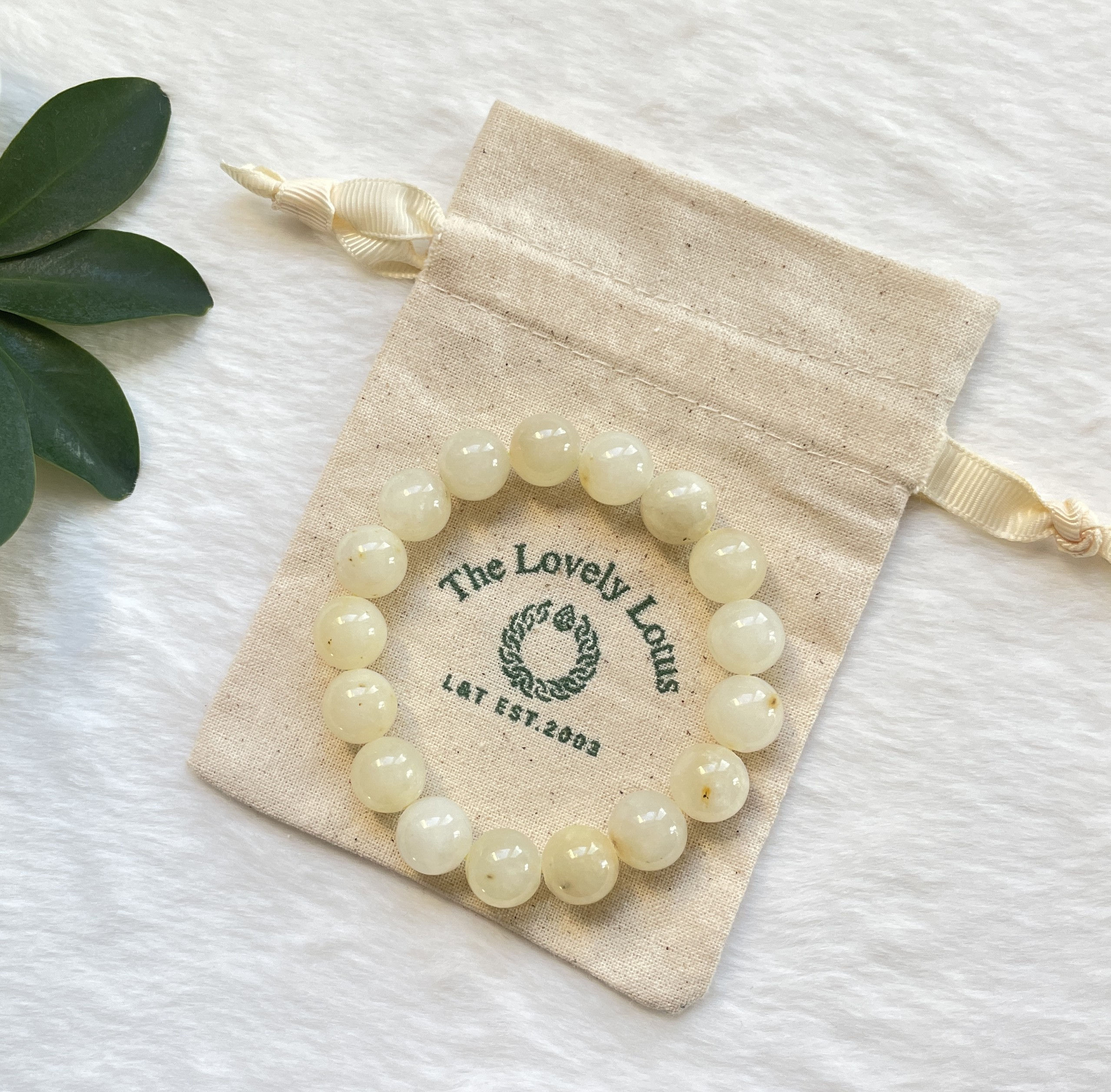 Natural White Jade Bracelet — Purity & Calm Collection