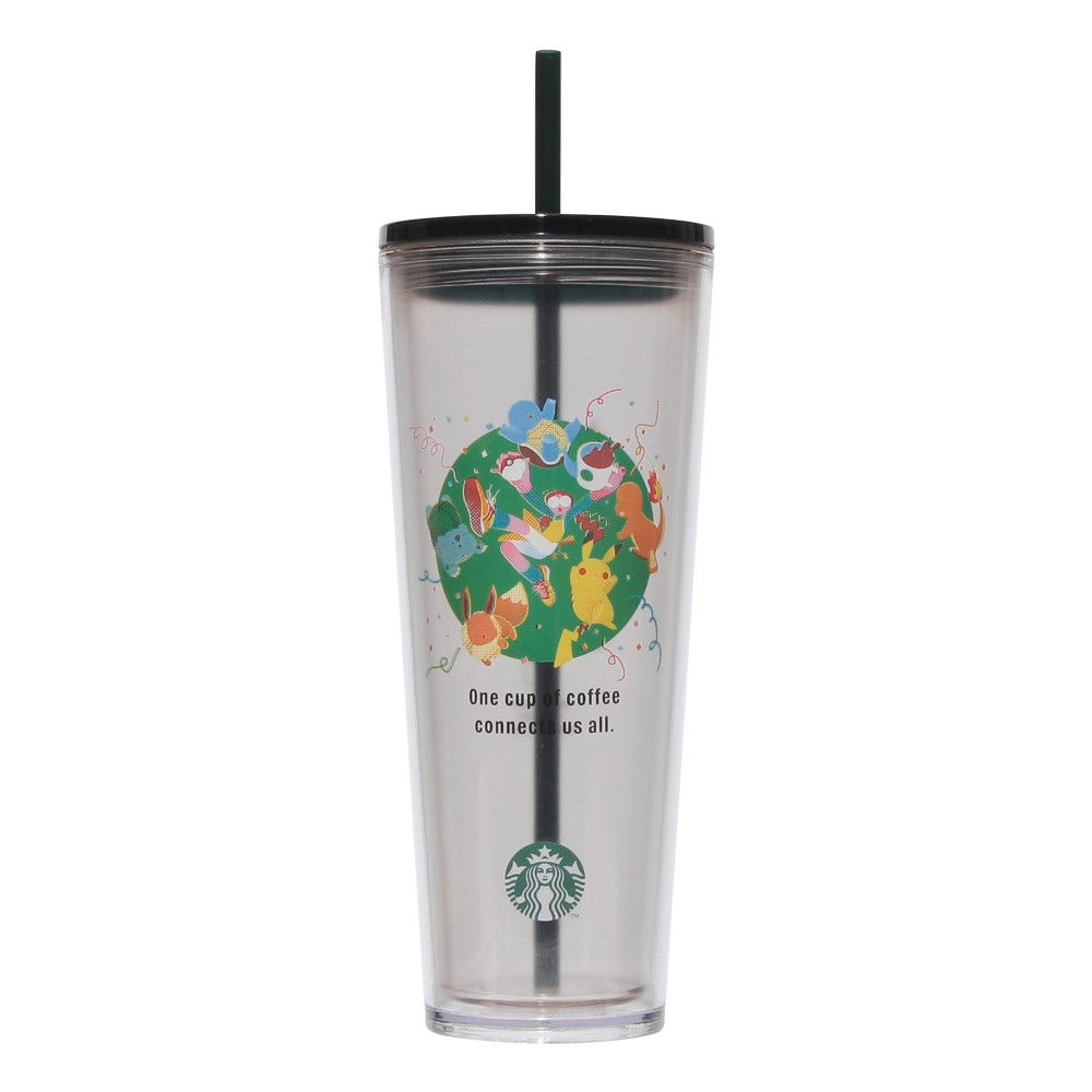 Pokémon + STARBUCKS 冷飲杯710ml(灰)