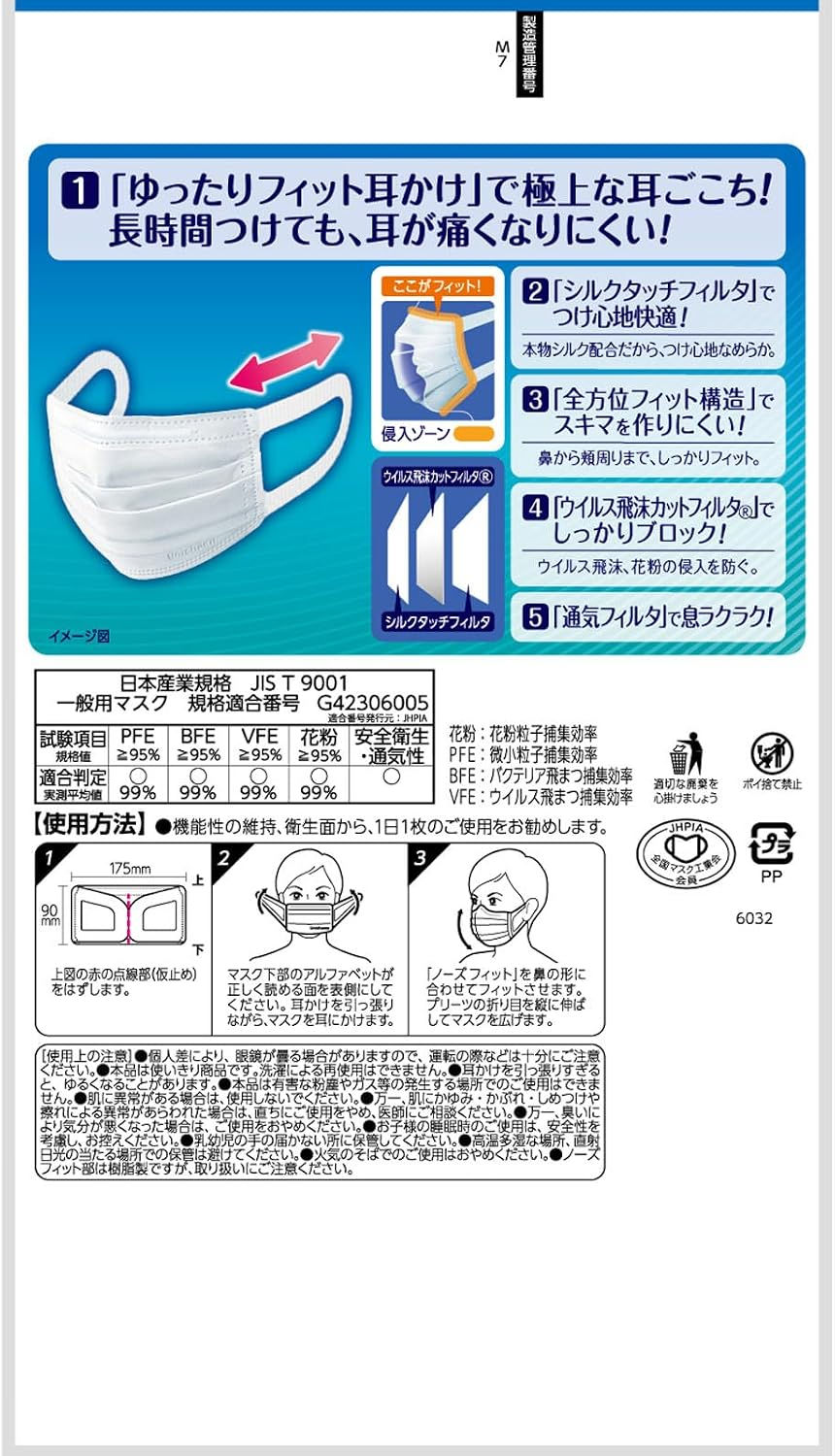 縮圖：Unicharm 超快適日本製口罩7片裝 (中碼)
