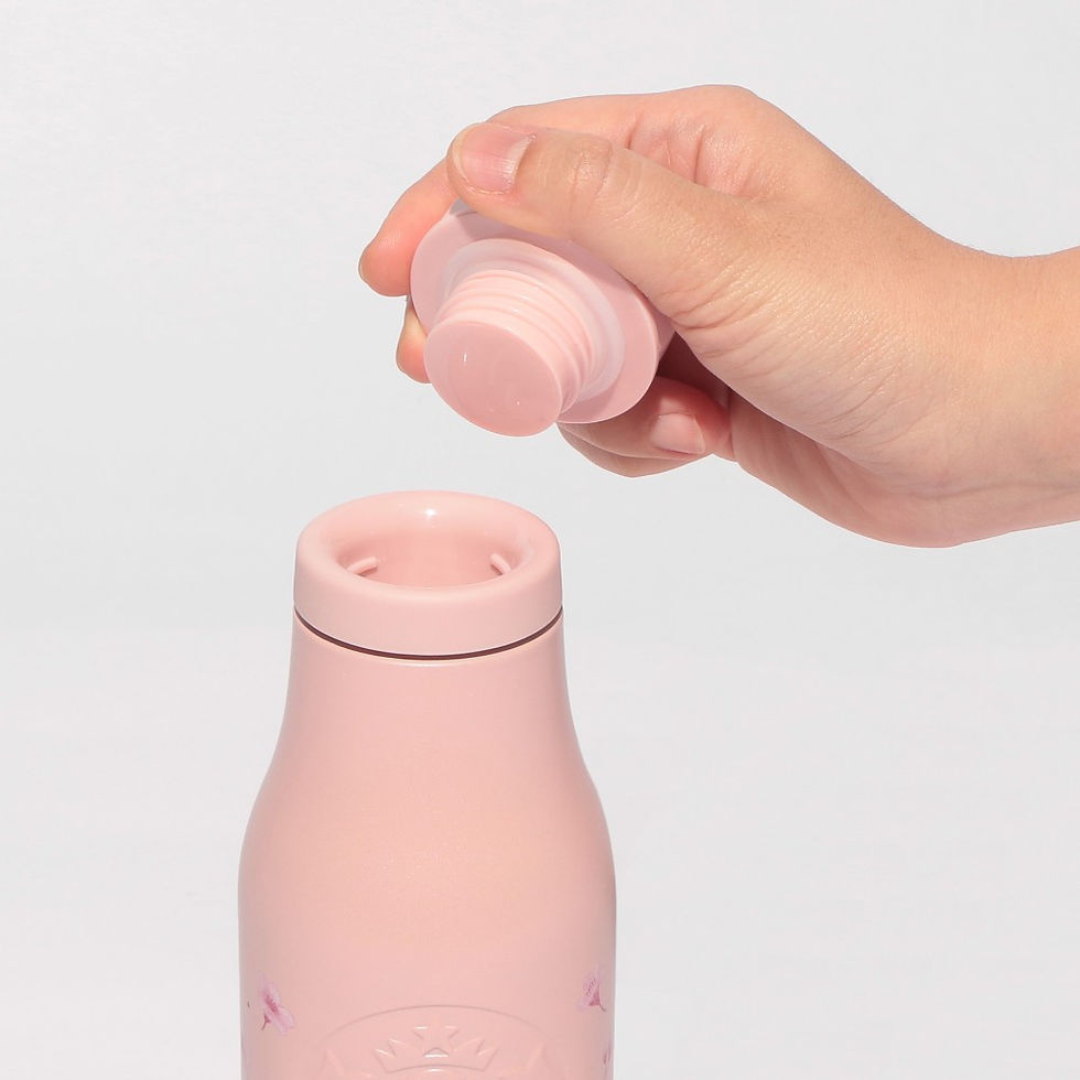 縮圖：STARBUCKS SAKURA2026 不鏽鋼Logo保溫瓶 霧面粉紅色473ml