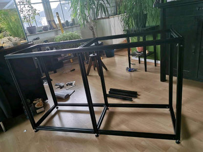 Aluminiumgestell schwarz Paludarium