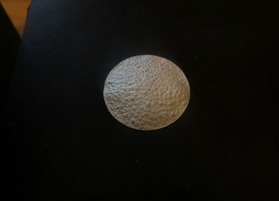 Moon's surface prepared for making a Lunar Pendant