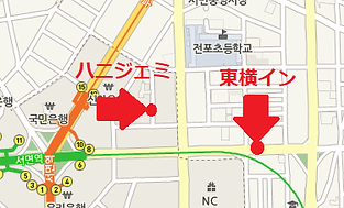 ハニジェミから東横インまで.png